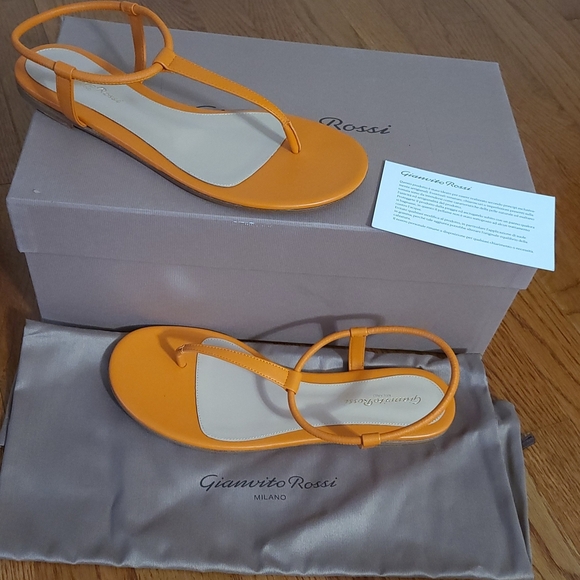 Gianvito Rossi Women's Orange Sandals - Picture 3 of 10